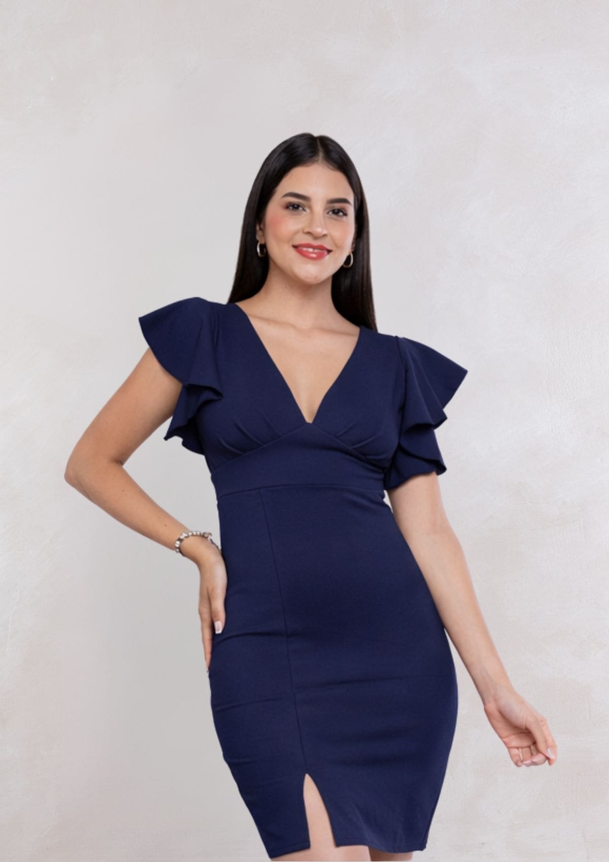 Vestido Yuli Midi Entallado Elegante Mujer