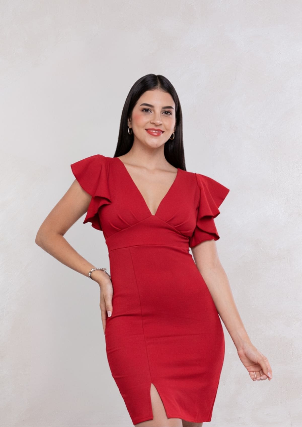 Vestido Yuli Midi Entallado Elegante Mujer