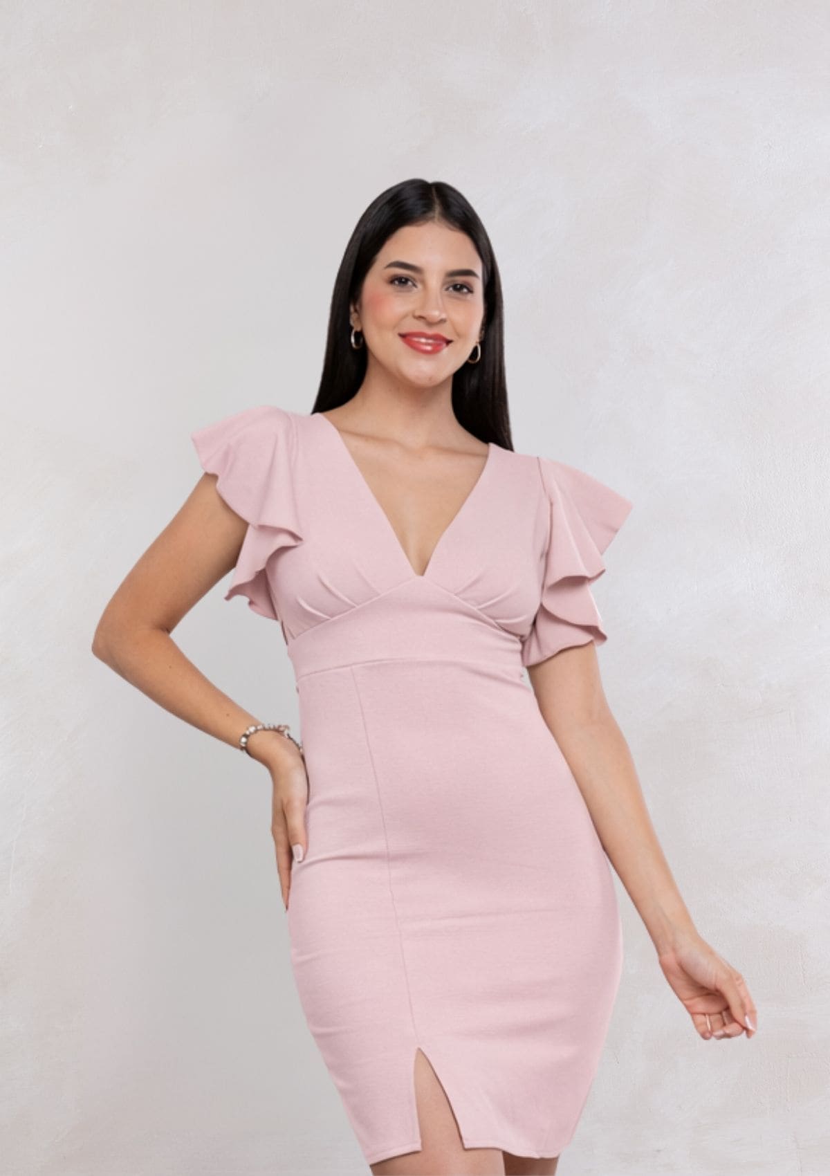 Vestido Yuli Midi Entallado Elegante Mujer