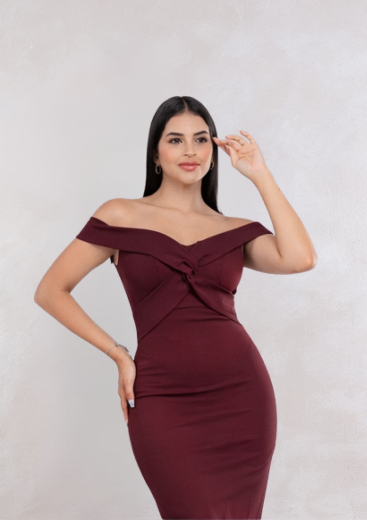Vestido Luana Midi Entallado Elegante Mujer