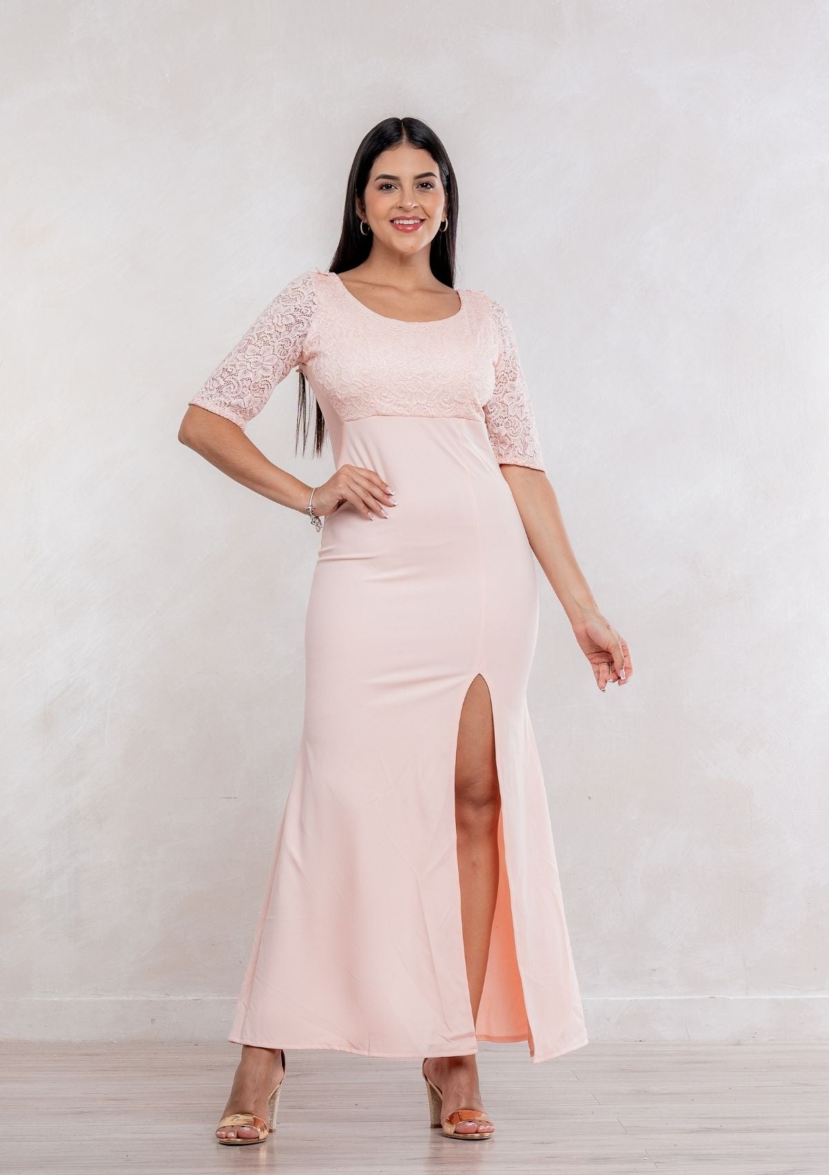 Vestido Anna Maxi Ajustado Elegante de Fiesta Mujer