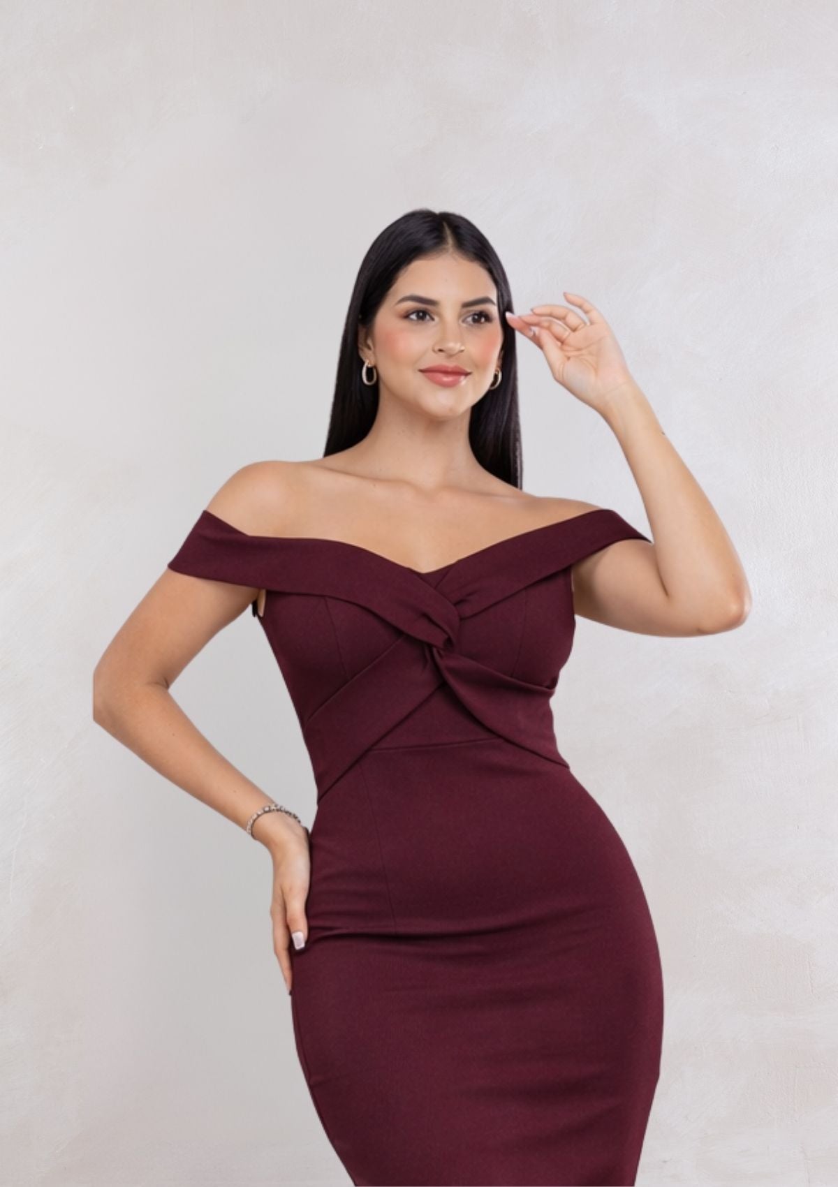 Vestido Luana Midi Entallado Elegante Mujer
