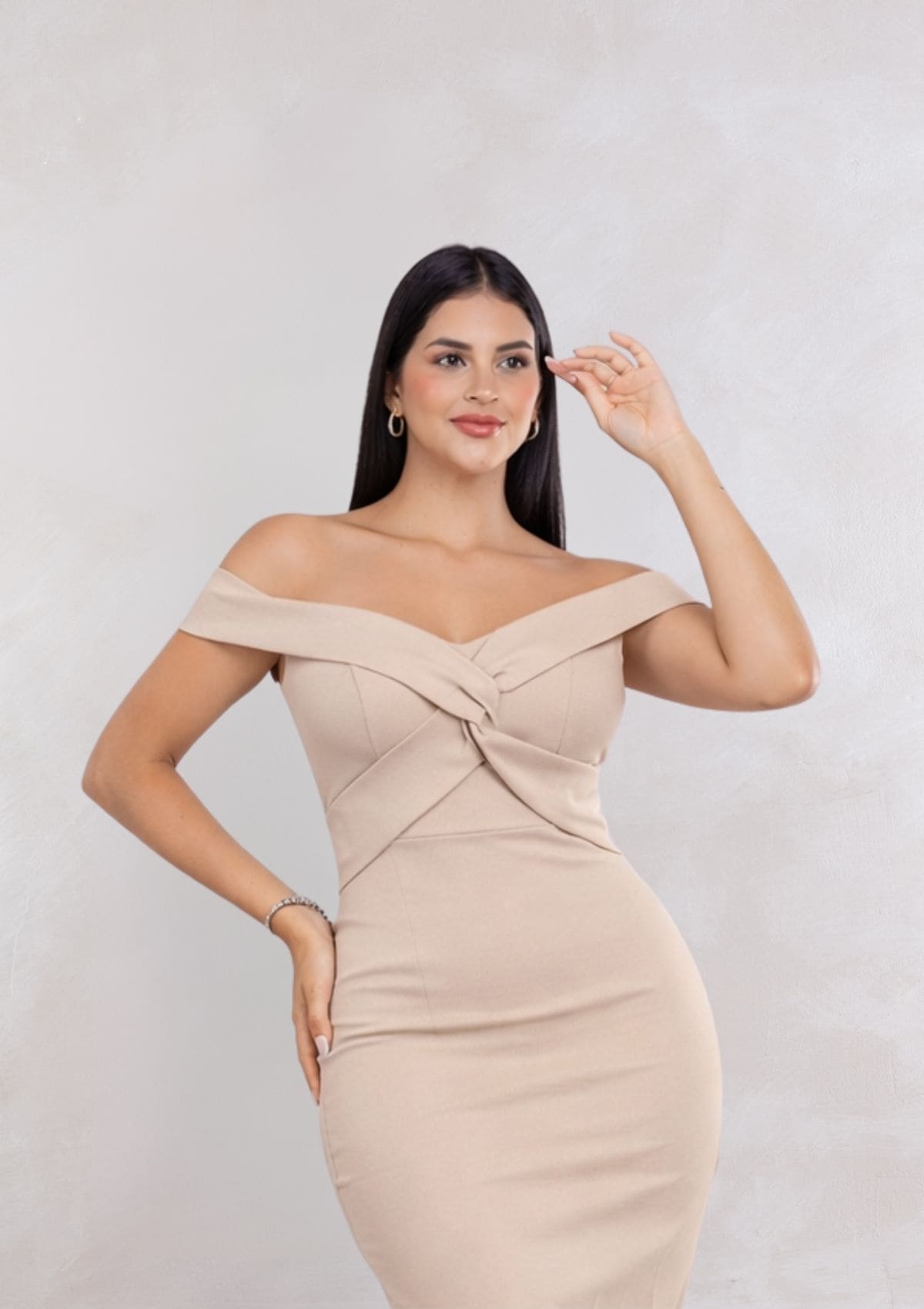 Vestido Luana Midi Entallado Elegante Mujer
