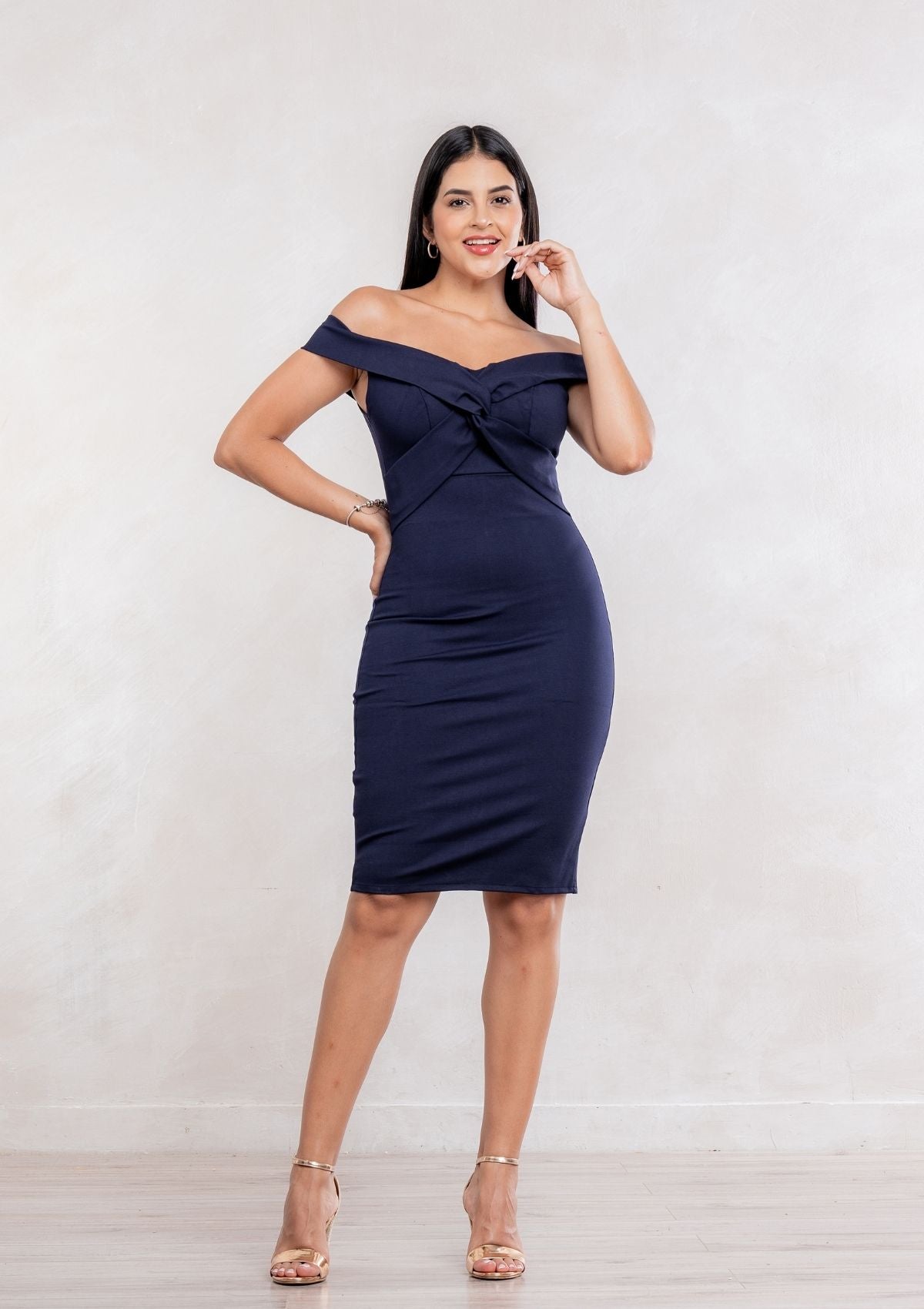 Vestido Luana Midi Entallado Elegante Mujer
