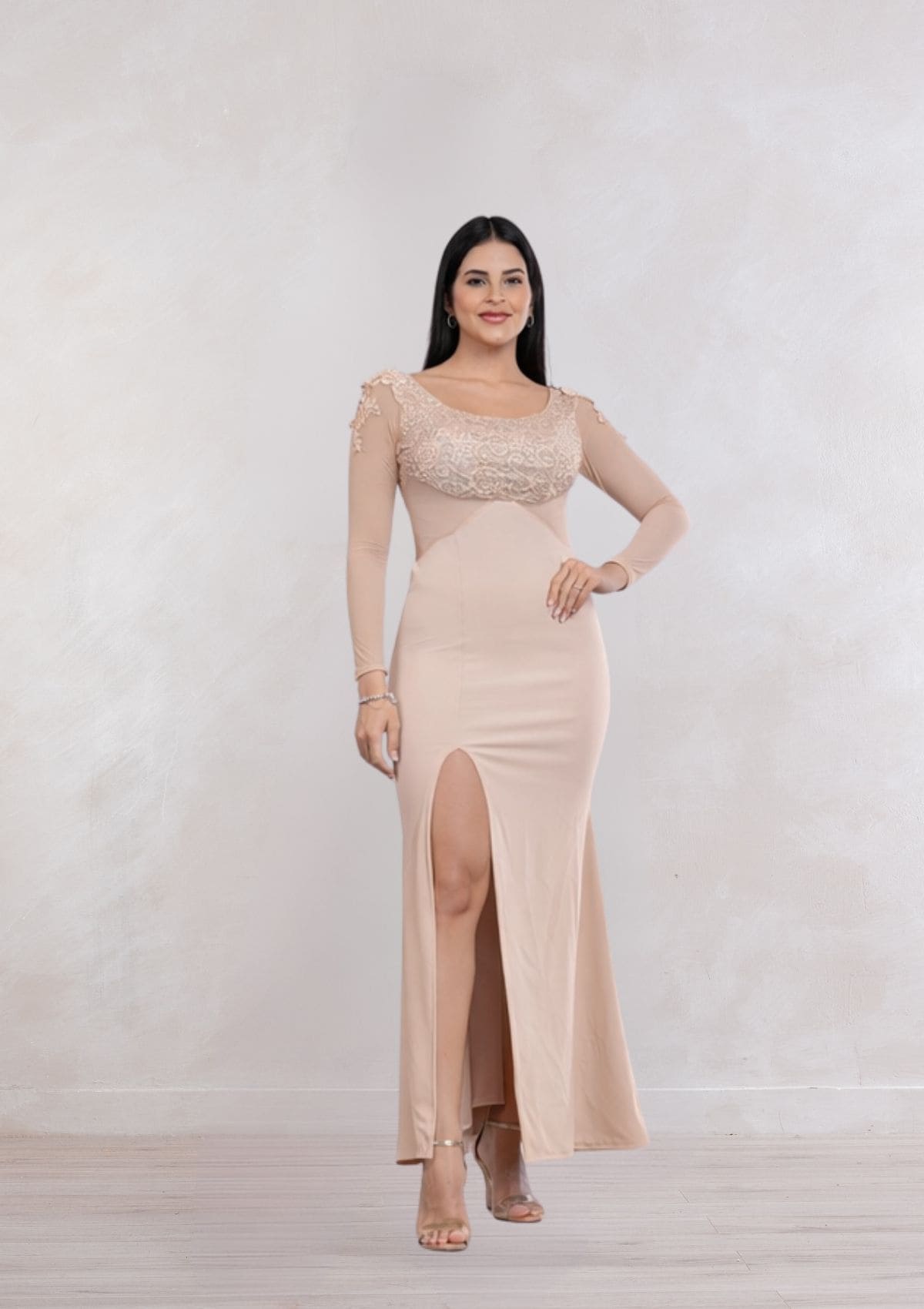 Vestido Katty Maxi Ajustado Elegante de Fiesta Mujer