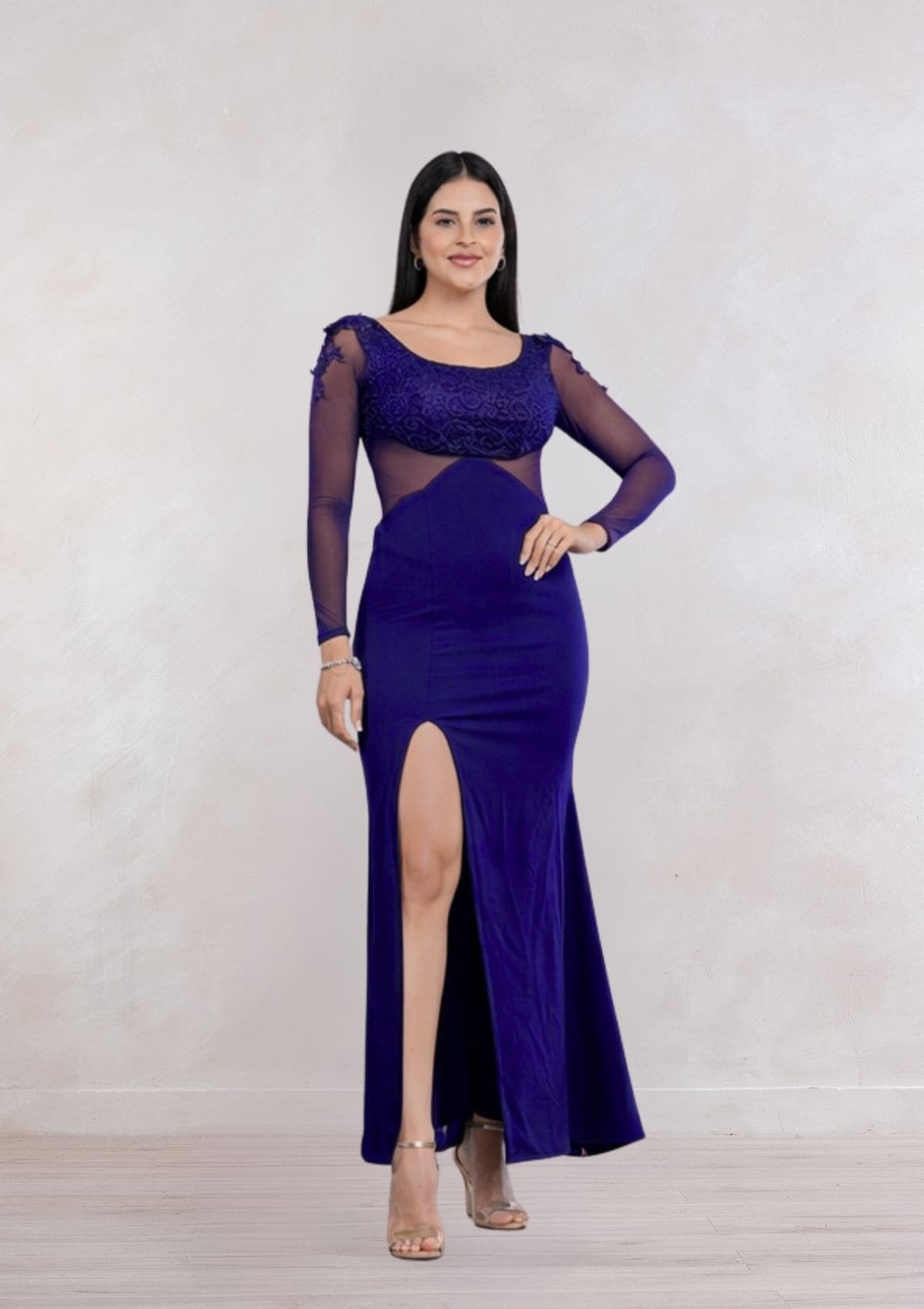 Vestido Katty Maxi Ajustado Elegante de Fiesta Mujer
