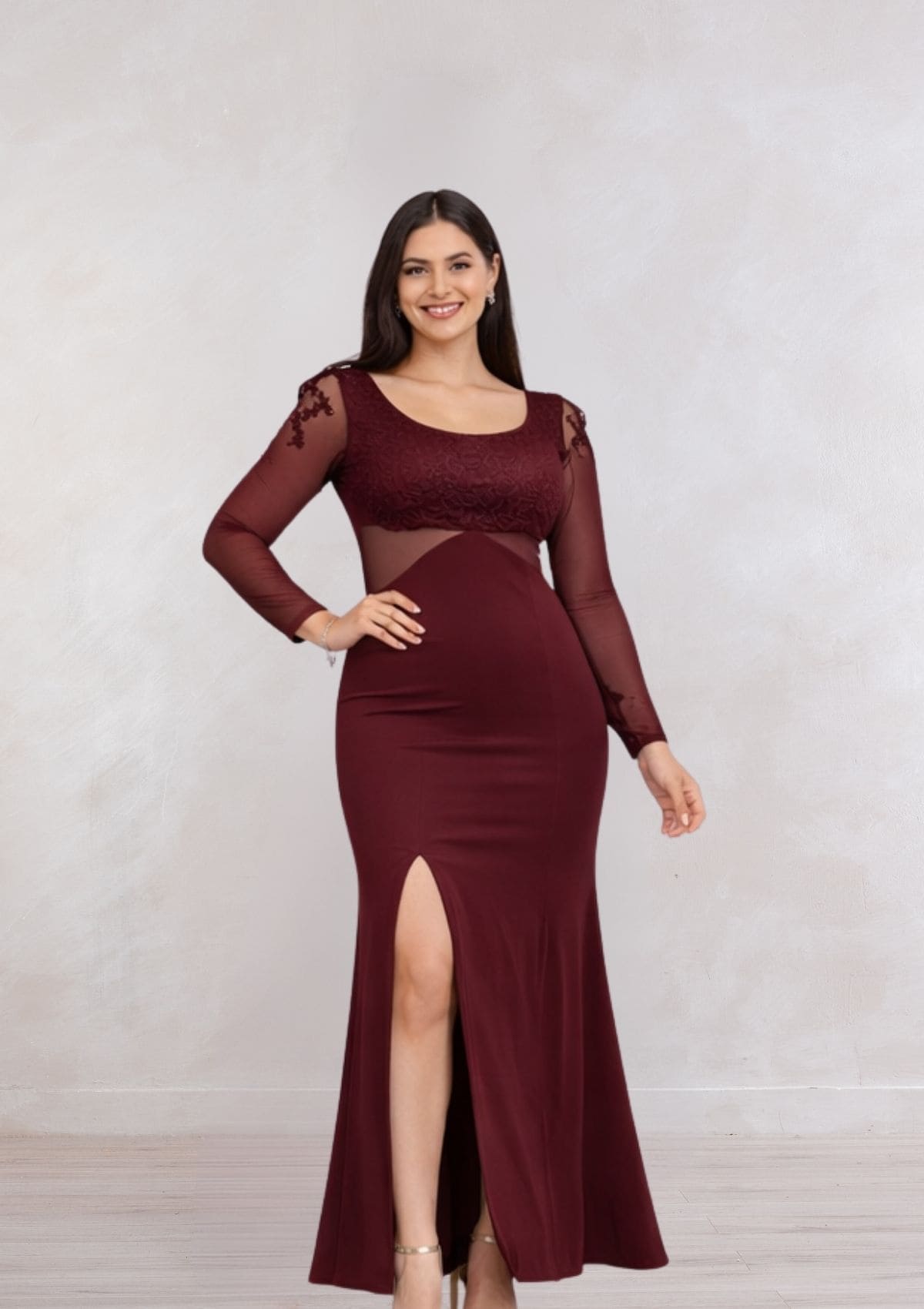 Vestido Katty Maxi Ajustado Elegante de Fiesta Mujer