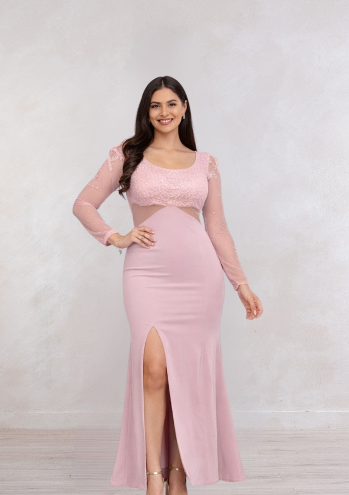 Vestido Katty Maxi Ajustado Elegante de Fiesta Mujer