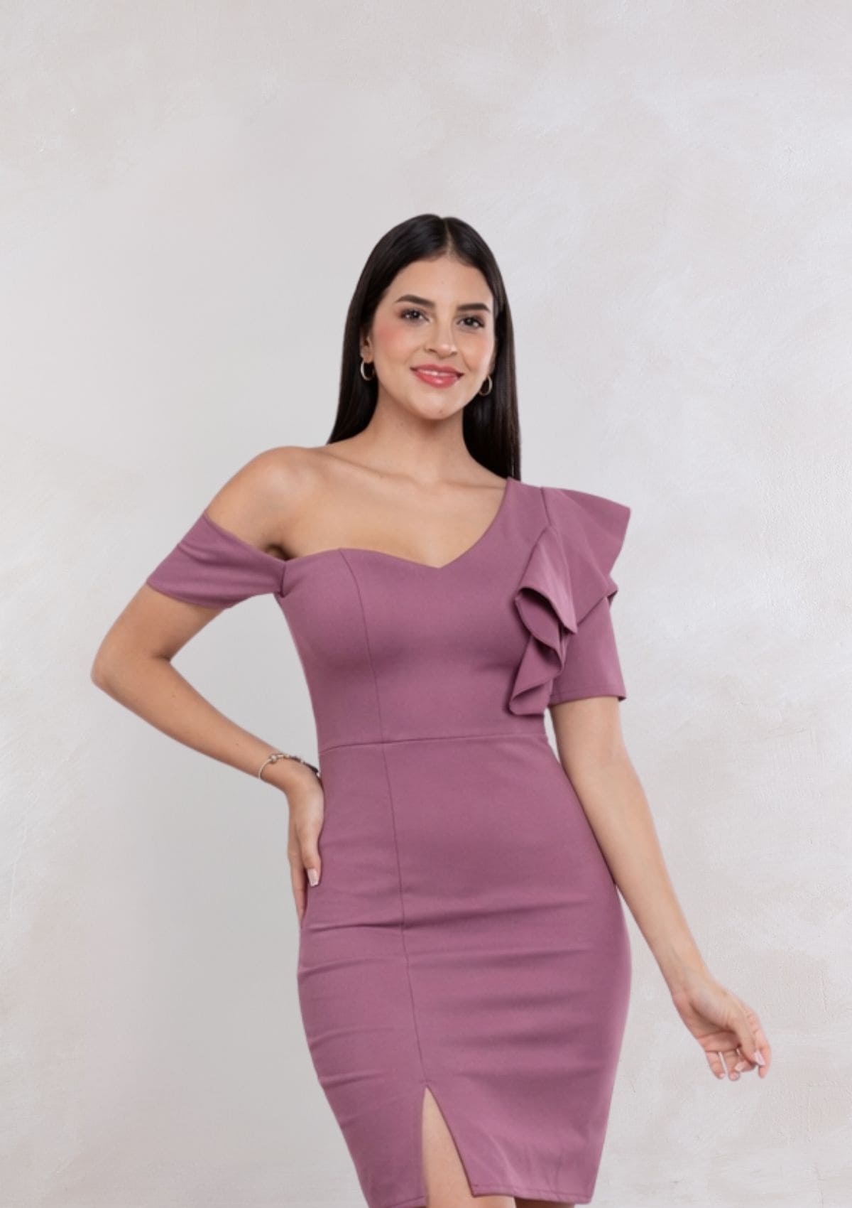 Vestido Leya Midi Entallado Elegante Mujer
