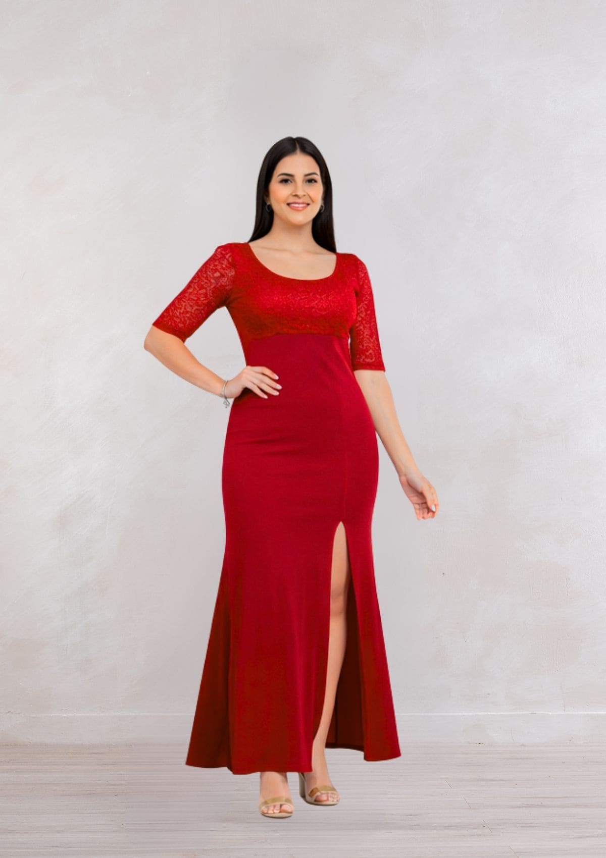 Vestido Anna Maxi Ajustado Elegante de Fiesta Mujer