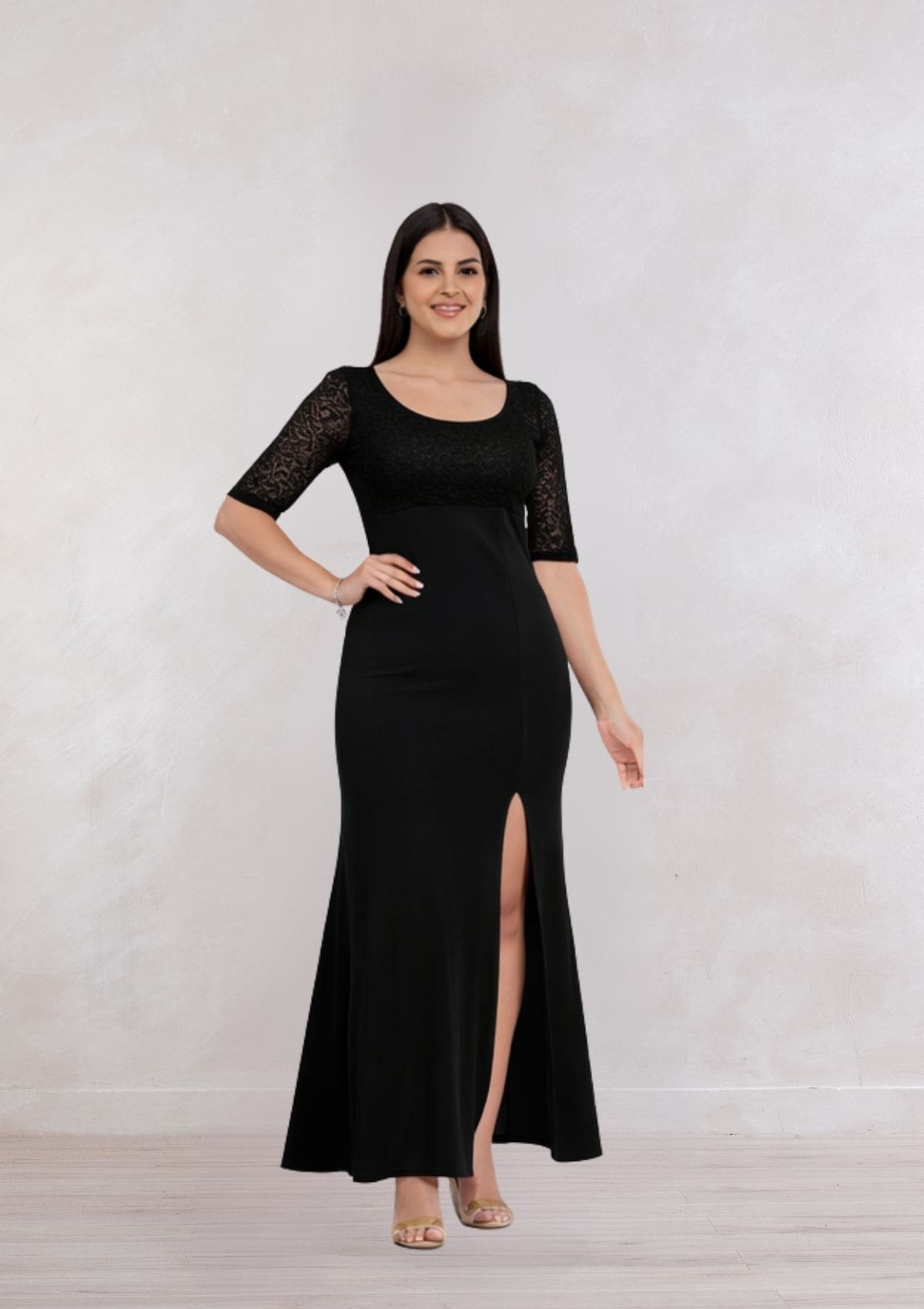 Vestido Anna Maxi Ajustado Elegante de Fiesta Mujer