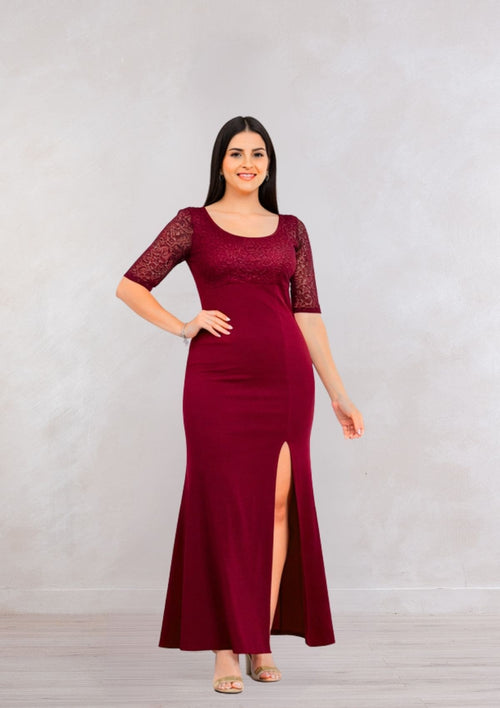 Vestido Anna Maxi Ajustado Elegante de Fiesta Mujer