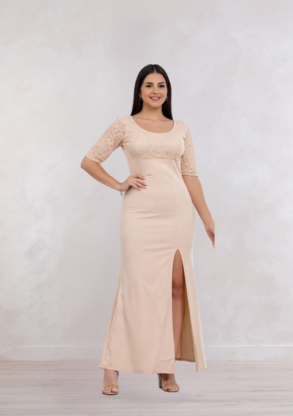 Vestido Anna Maxi Ajustado Elegante de Fiesta Mujer
