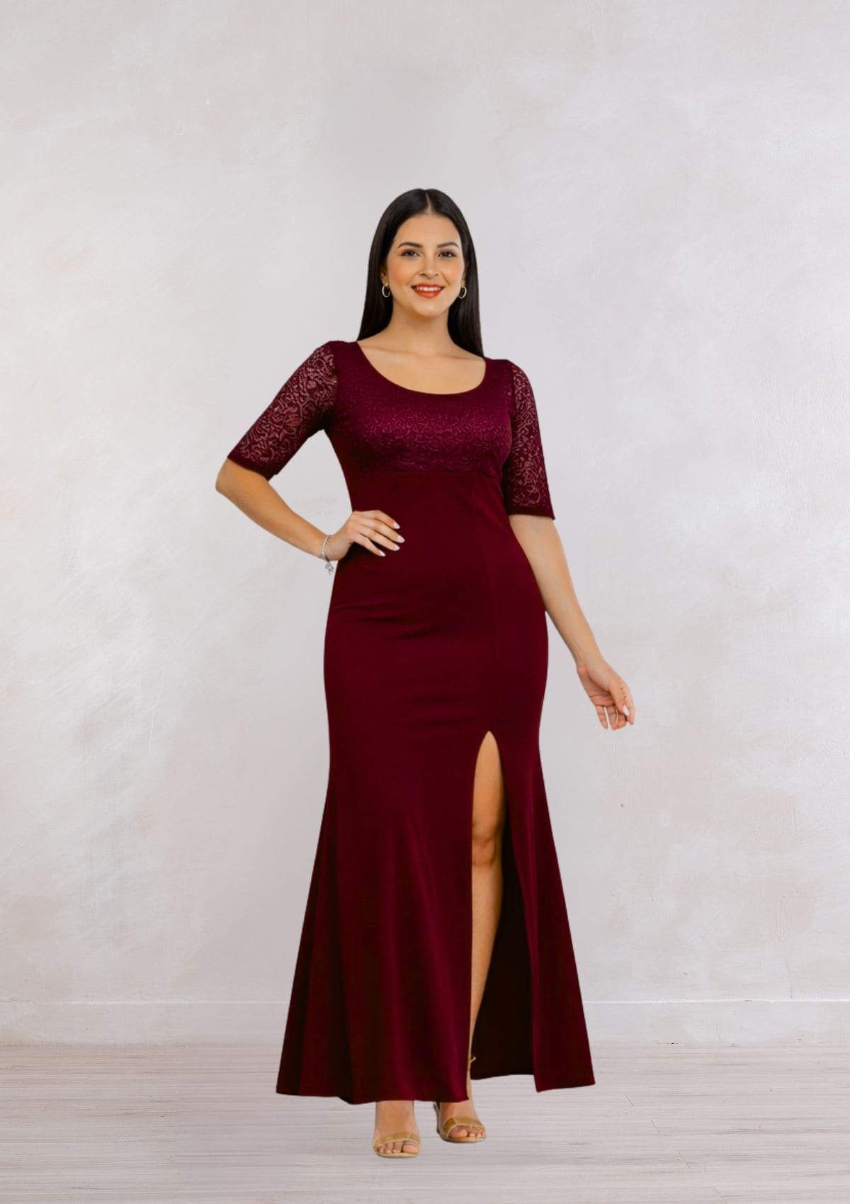 Vestido Anna Maxi Ajustado Elegante de Fiesta Mujer