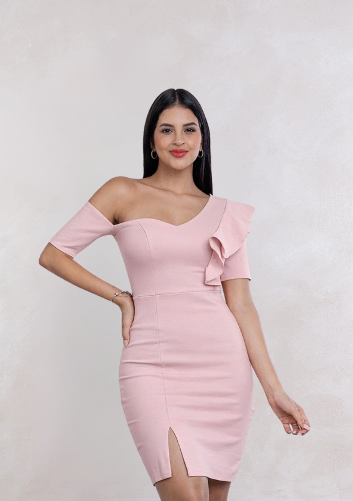 Vestido Leya Midi Entallado Elegante Mujer