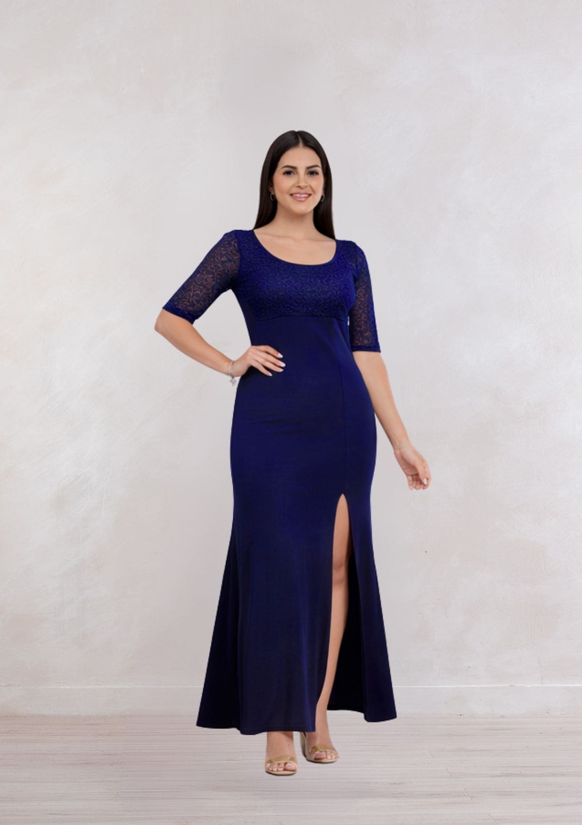 Vestido Anna Maxi Ajustado Elegante de Fiesta Mujer