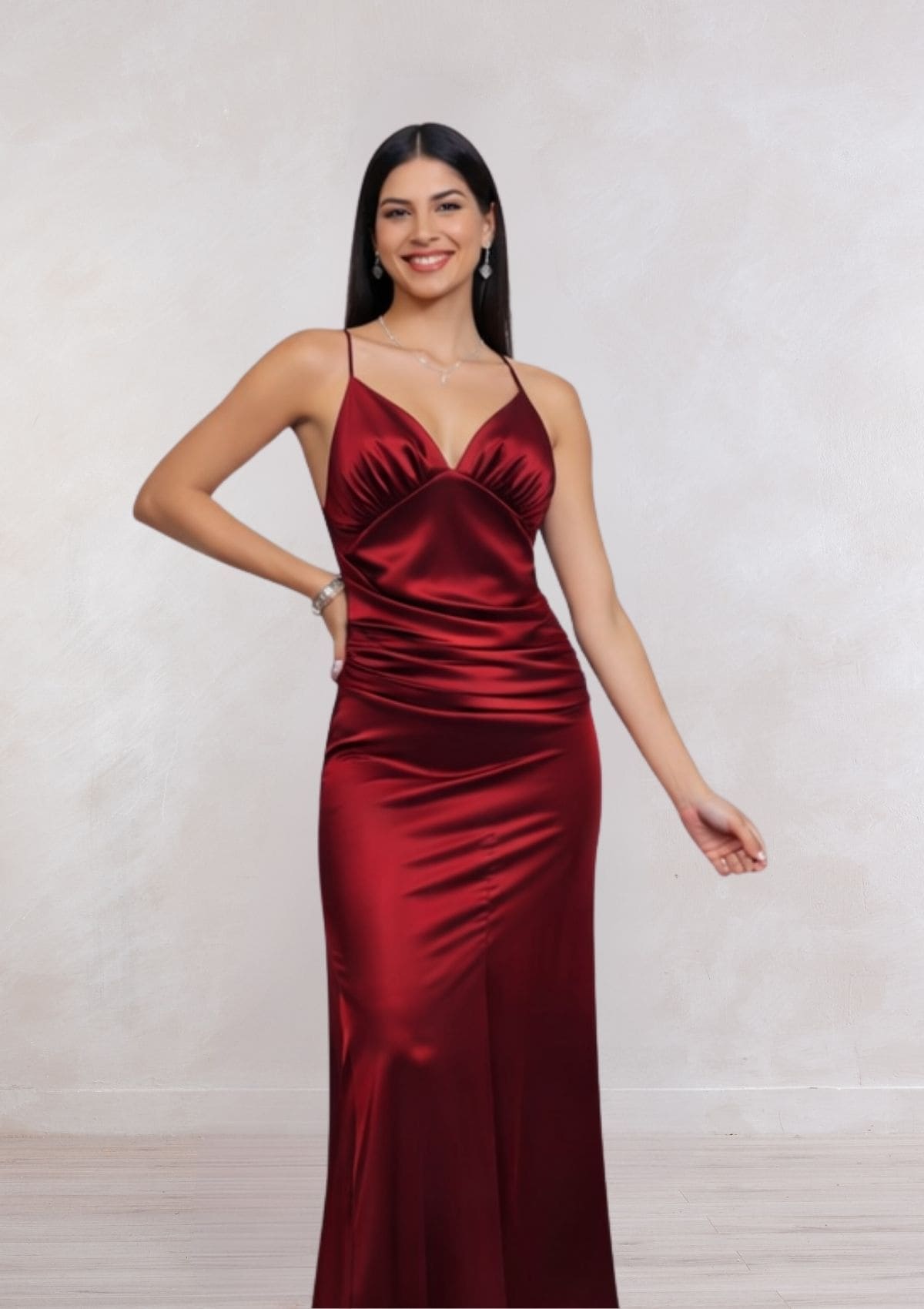 Vestido Lena Maxi Entallado Elegante de Fiesta/Noche Mujer