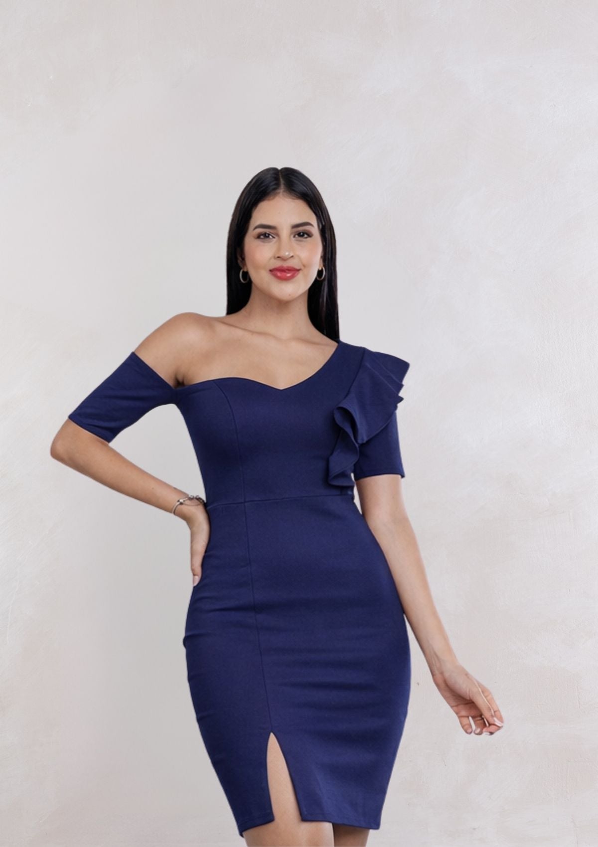 Vestido Leya Midi Entallado Elegante Mujer