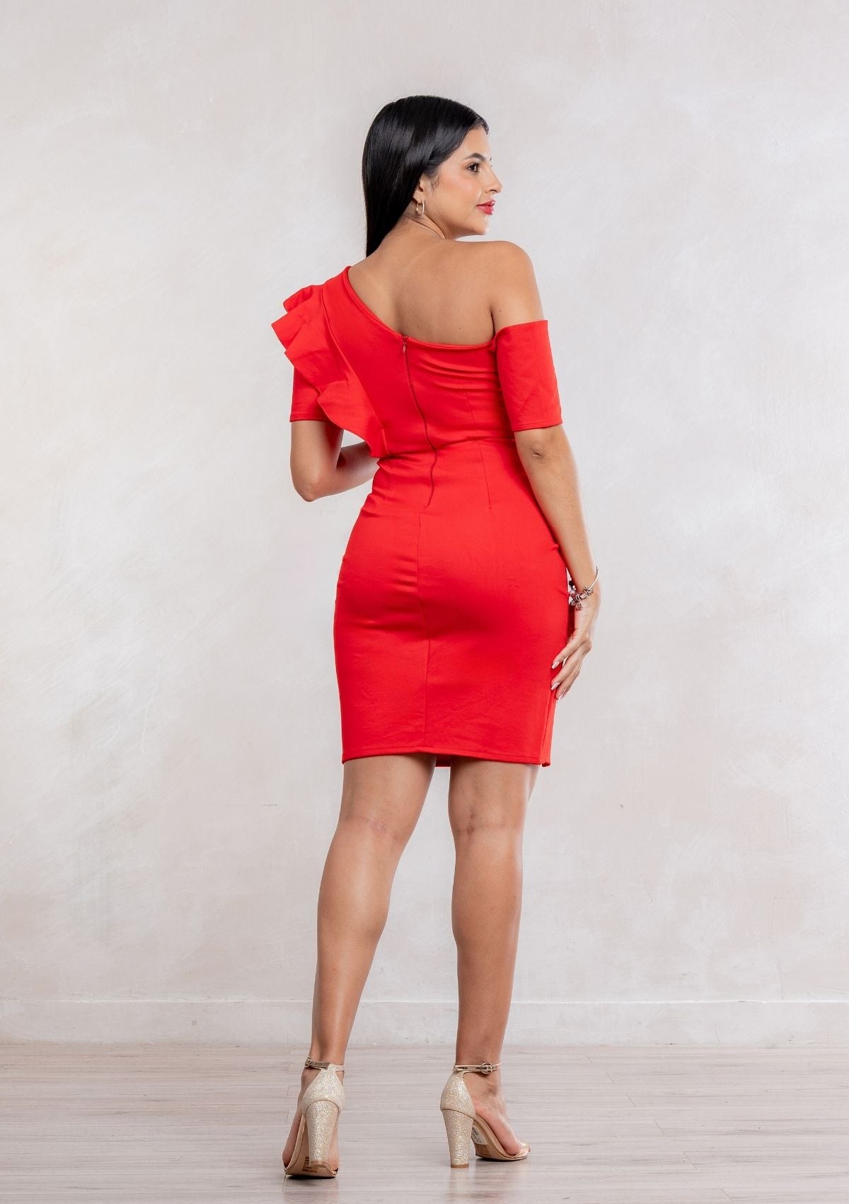 Vestido Leya Midi Entallado Elegante Mujer