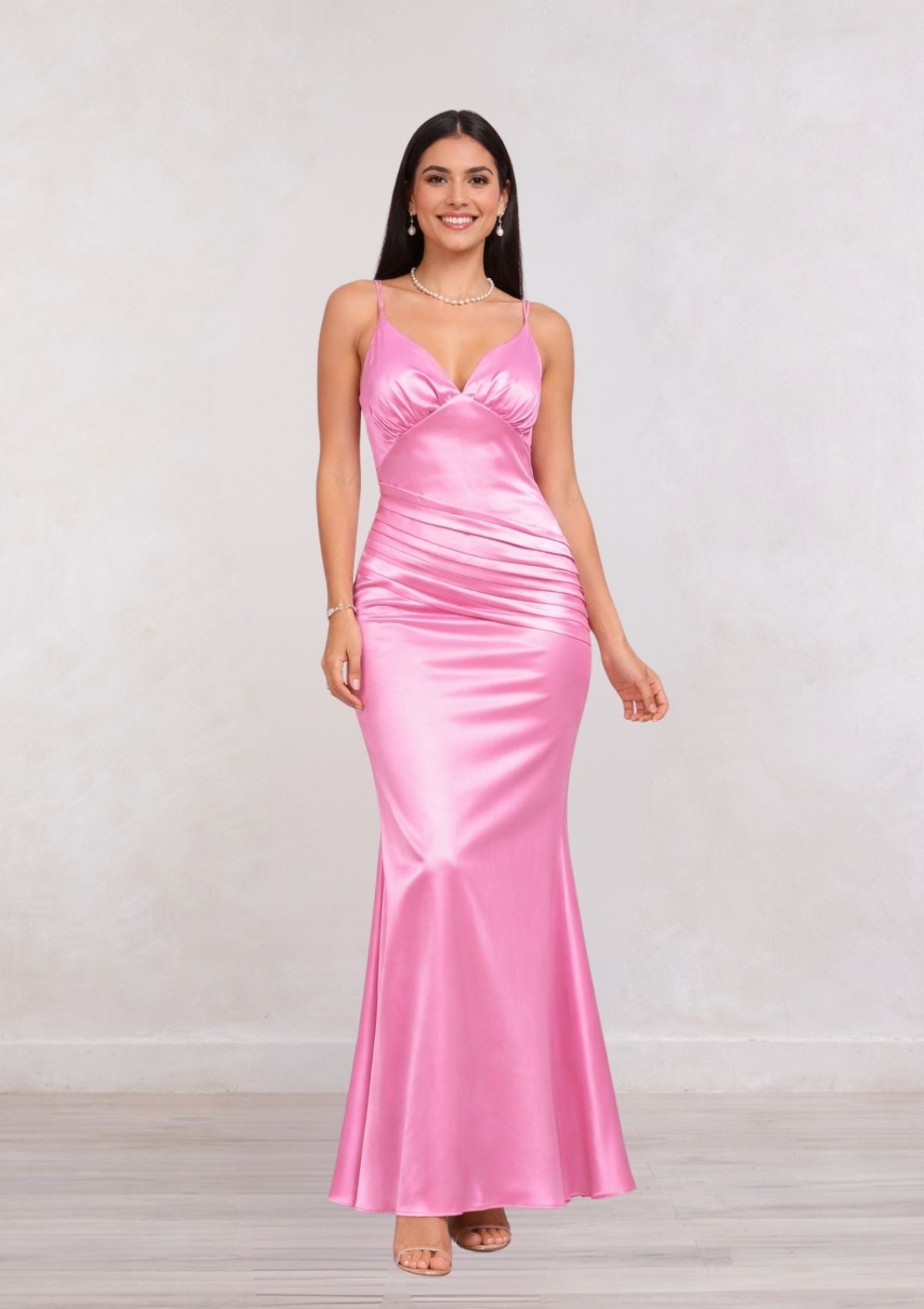 Vestido Lena Maxi Entallado Elegante de Fiesta/Noche Mujer