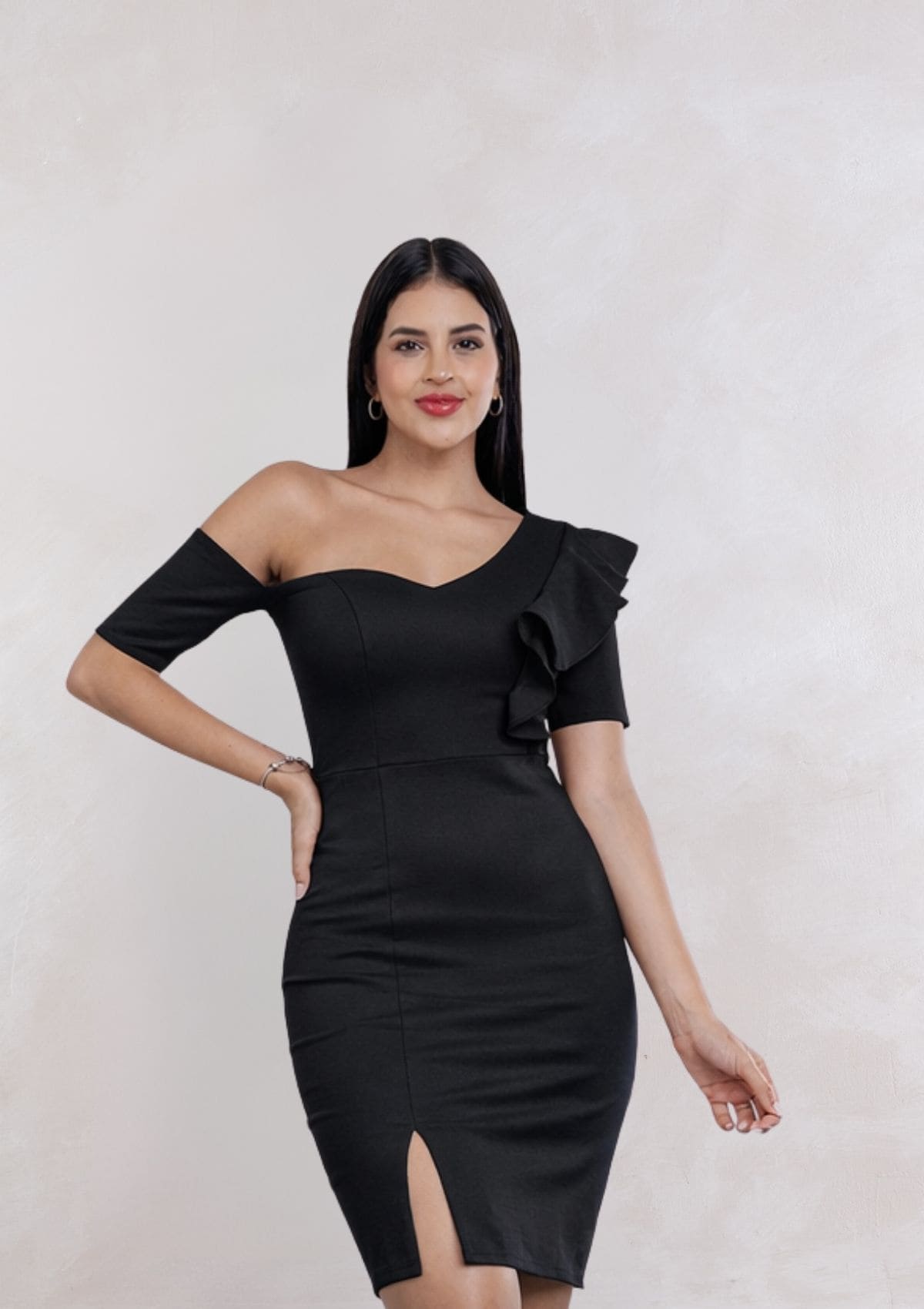 Vestido Leya Midi Entallado Elegante Mujer