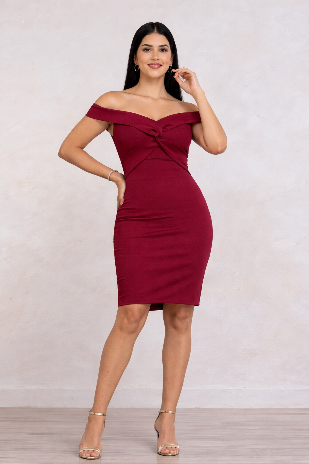 Vestido Luana Midi Entallado Elegante Mujer
