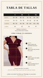 Vestido Yuli Midi Entallado Elegante Mujer